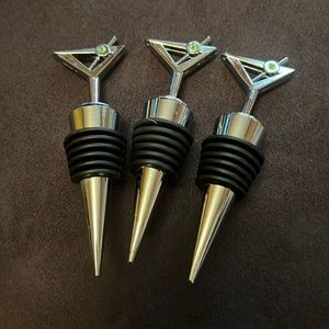 Martini glass wine stoppers (set of 3)